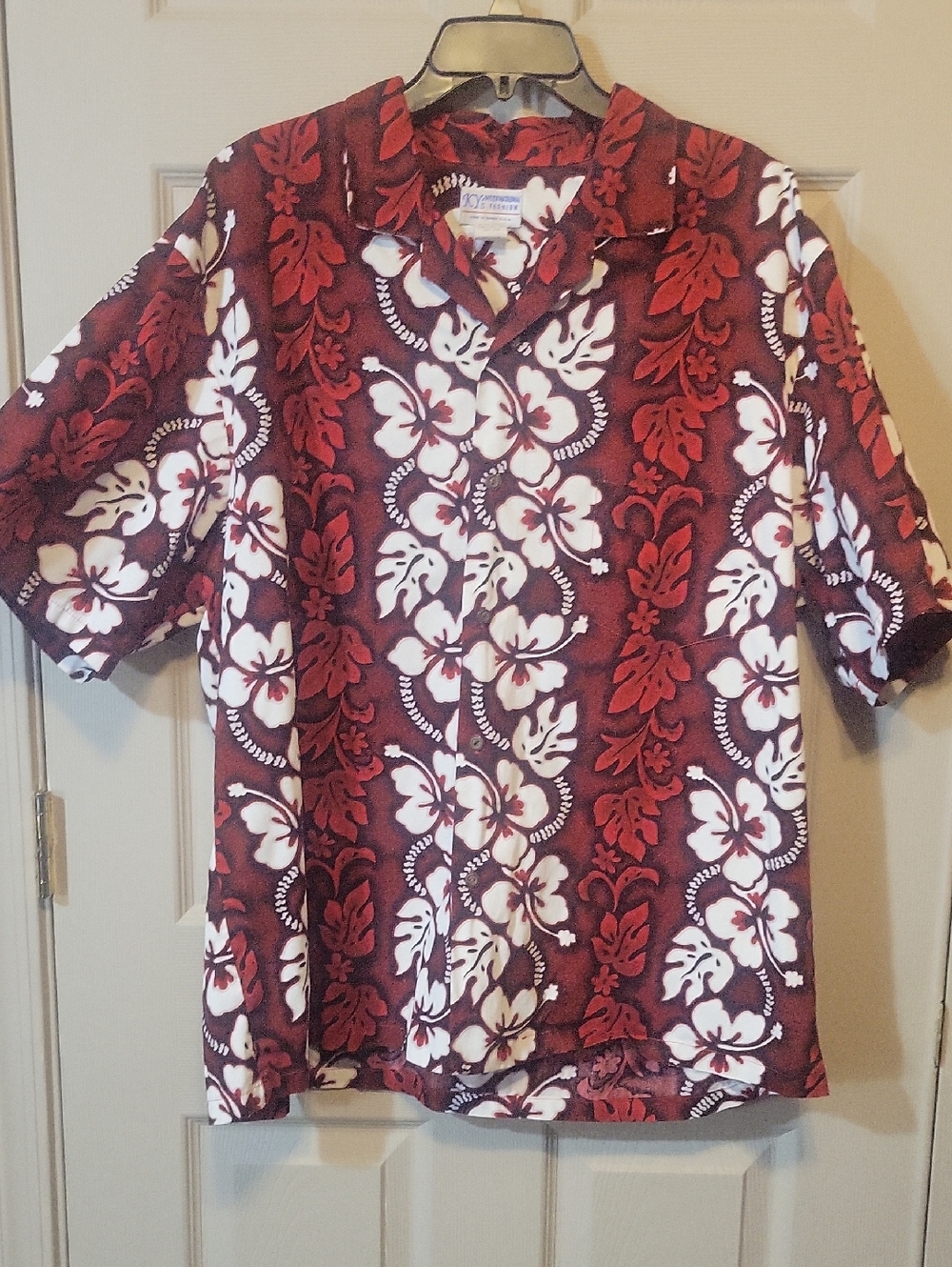 KYS International Fashion Red Floral Hawaiian Shirt